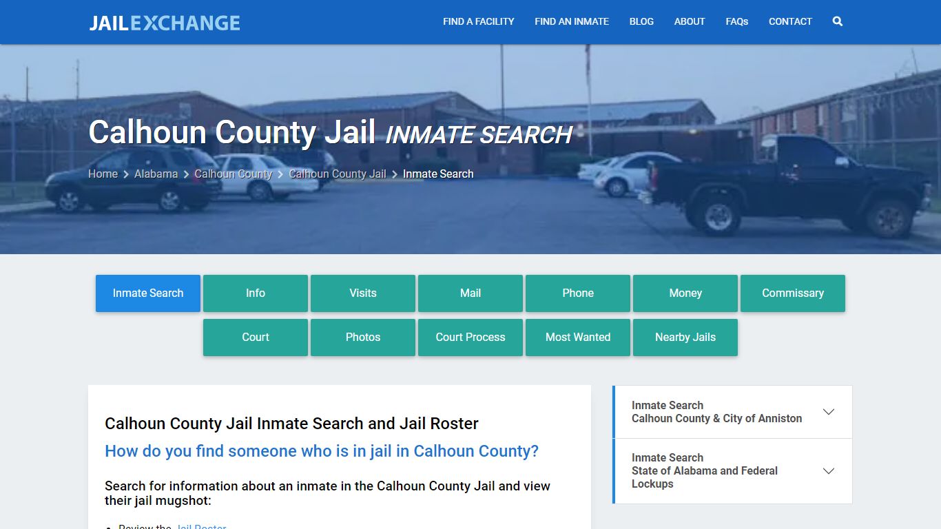 Inmate Search: Roster & Mugshots - Calhoun County Jail, AL